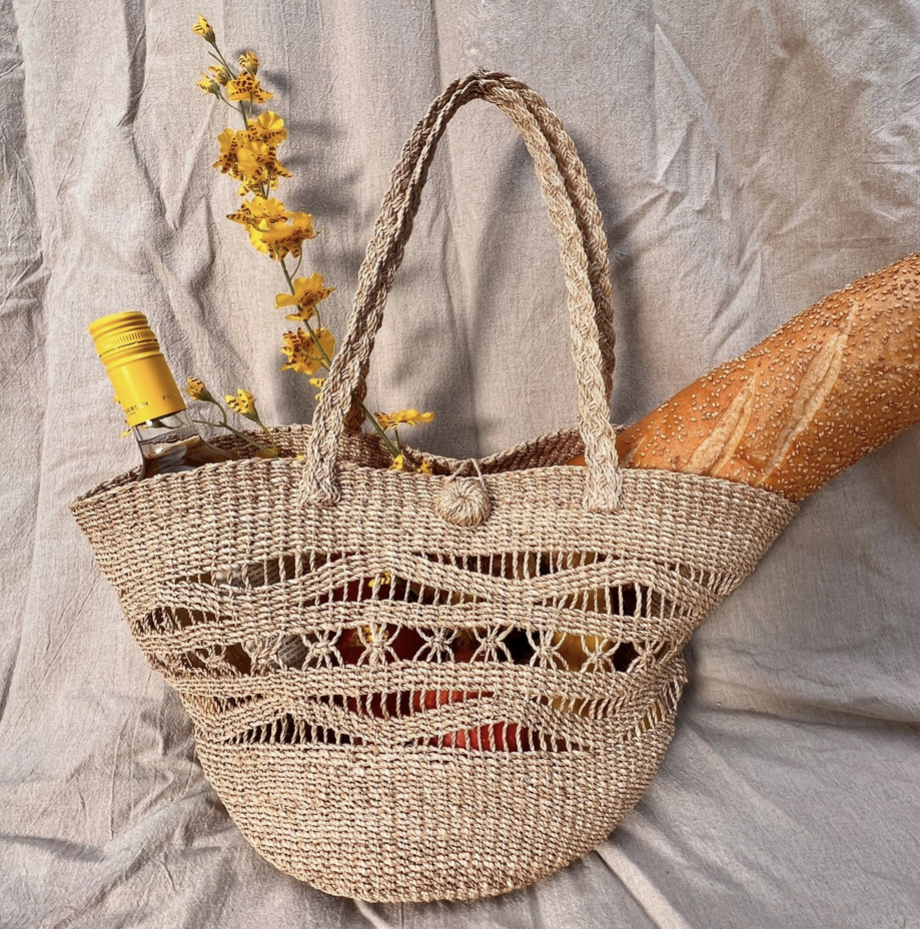 Kubo Mira Woven Abaca Market Tote Bag